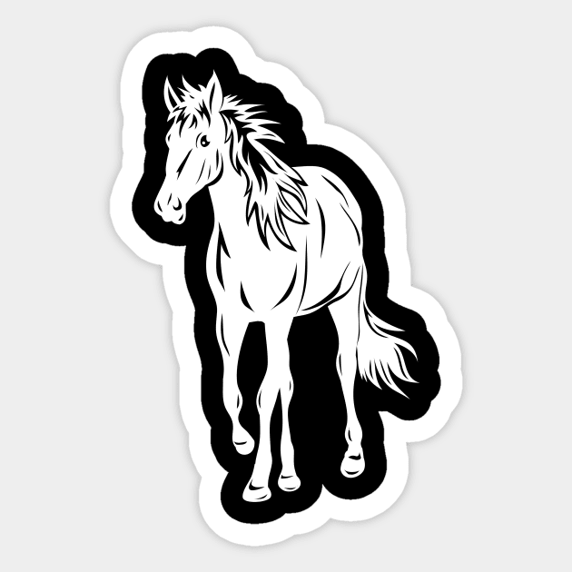 Horse Silhouette Sticker by martinussumbaji